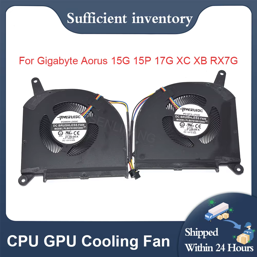 Ventilador de refrigeración PLB07010S12HH para portátil Gigabyte