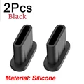 2Pcs Black-Silicone