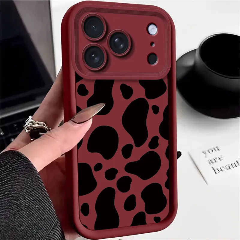Funda de teléfono con estampado de leopardo INS para iPhone 17 17Pro 17Air 17 Pro Max, funda protectora de silicona suave de Color caramelo, funda trasera a prueba de golpes - imagen 4