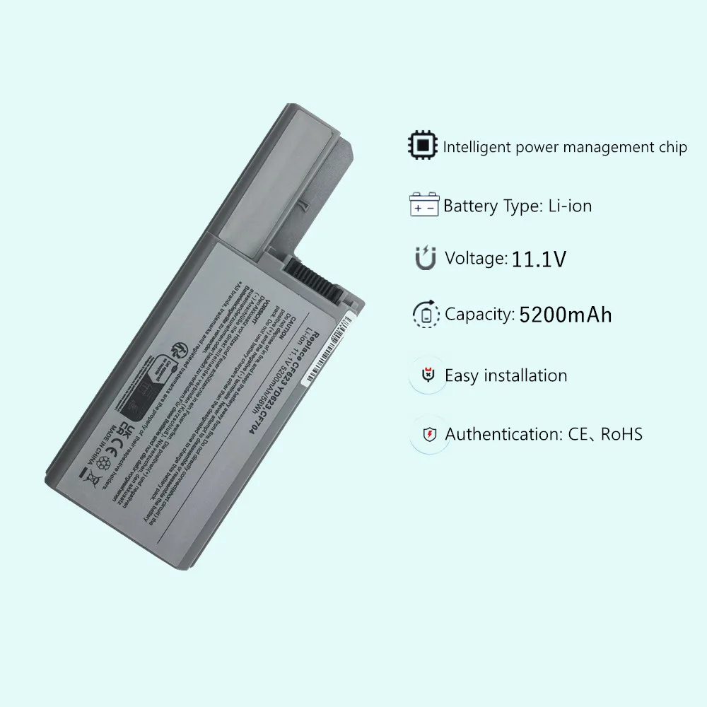 Batería para portátil Dell Latitude D531 D531N D820 D830 Precision M4300 estación de trabajo móvil DF230 DF249 FF232 GX047 XD736 - imagen 2