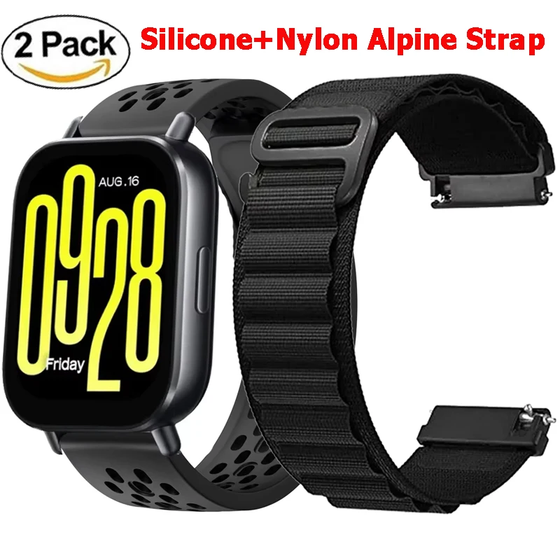 Correa Alpine de nailon + Correa de silicona para Xiaomi Redmi Watch 5, pulsera activa transpirable para Redmi Watch 5 Lite