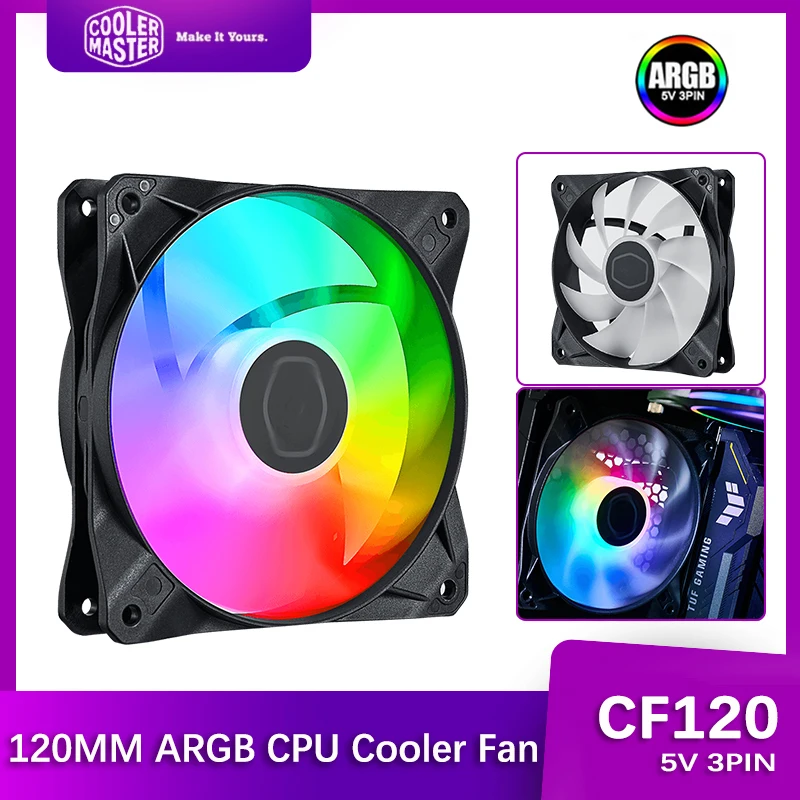 Cooler Master CF120 Ventilador ARGB 120mm para CPU Silencioso