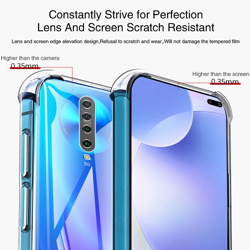 Xiaomi Redmi K30 Pro Funda Airbag 5G Silicona Transparente Antigolpes