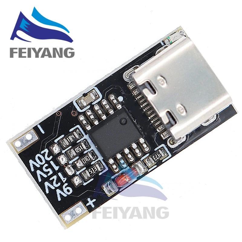 10 Uds PD/QC/AFC TYPE-C Placa señuelo módulo de refuerzo USB PD3.0 2,0 PPS/QC4 + FCP AFC tipo c disparador Detector de poligulación carga rápida de energía - imagen 3