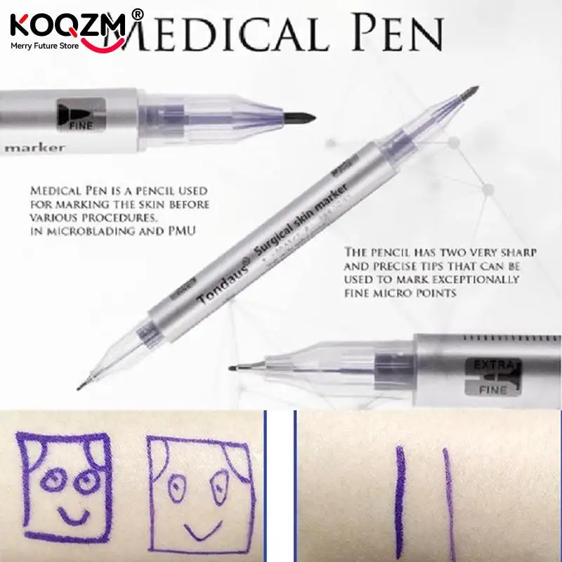 Rotulador quirúrgico blanco para tatuaje de cejas, accesorios para herramientas, marcador de tatuaje con Regla de medición, posicionamiento de Microblading