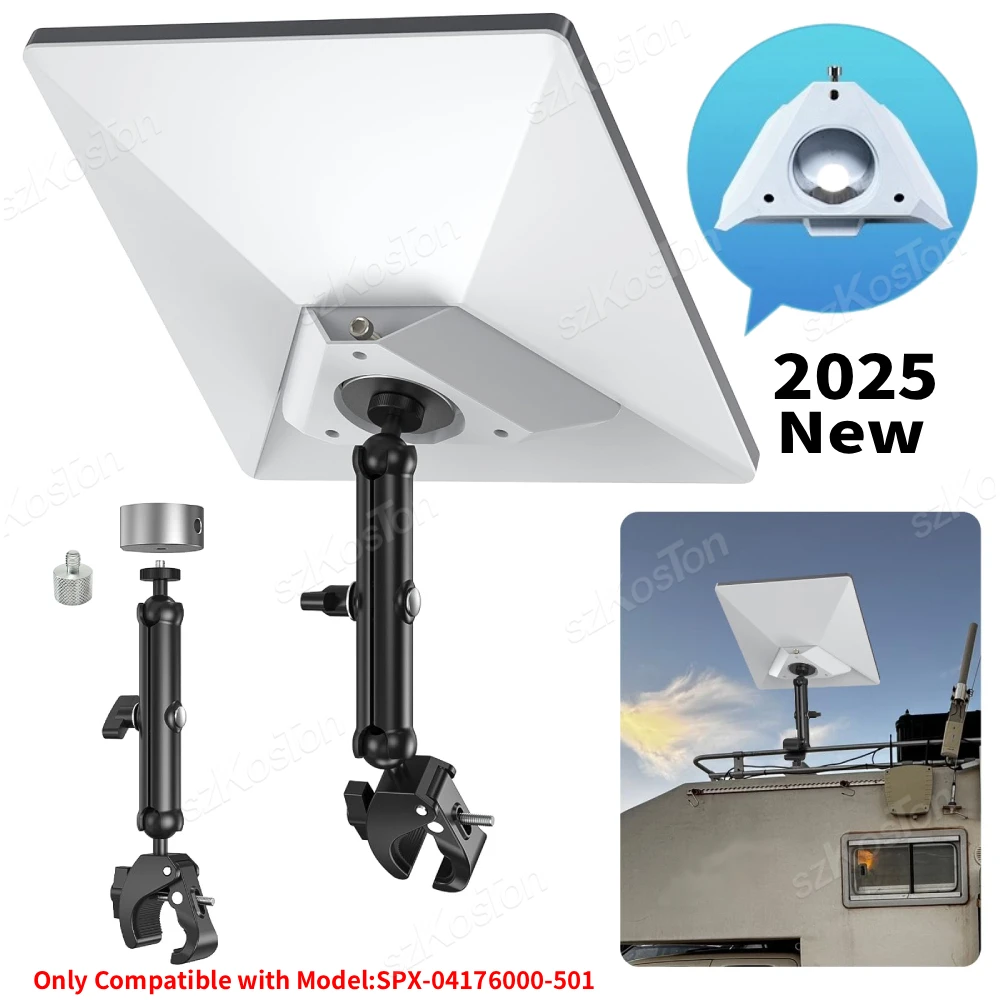 Para Starlink Mini Kit de montaje de abrazadera 1/4-20 3/8-16 soporte ajustable roscado para StarLink Mini adaptador de plato y tubo estante de techo RV