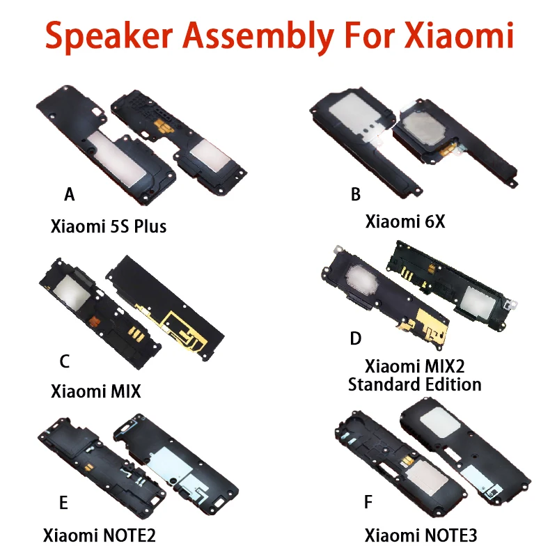 YUXI-montaje de altavoz para Xiaomi 5splus/6X/MIX/MIX2 Edición Estándar/NOTE2/NOTE3, piezas de timbre de receptor de altavoz, 1 pieza