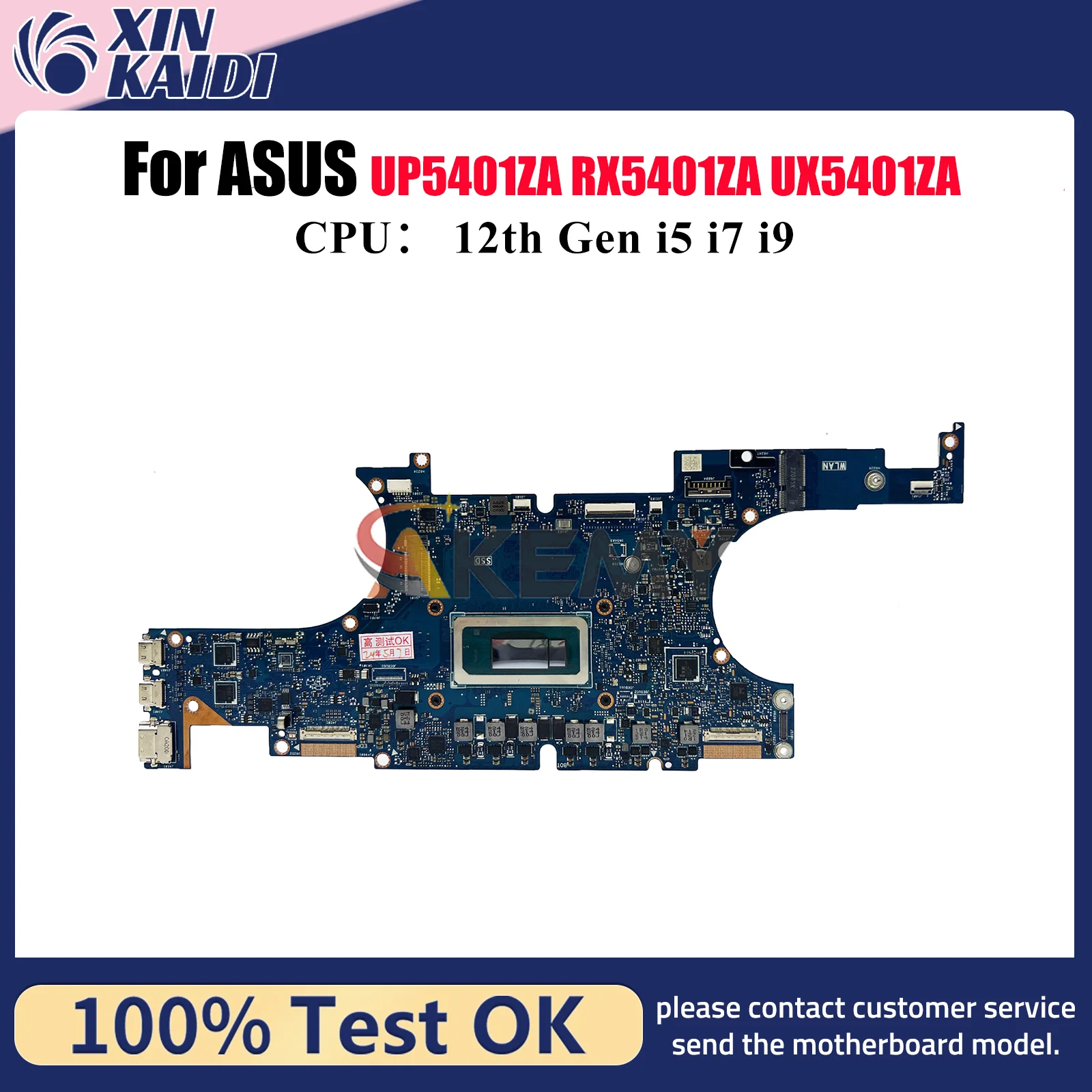 Placa base para ordenador portátil UX5401ZA para ASUS ZenBook UP5401EA BX5401EA UX540ZA RX5401EA UX5401 placa base para portátil con 12. a generación i5 i7 i9