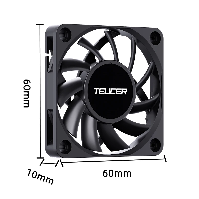 TEUCER UT-6010 Ventilador de refrigeración del chasis Ventilador de tamaño pequeño de 6 cm 12 V Adecuado para computadora de escritorio CPU - imagen 2
