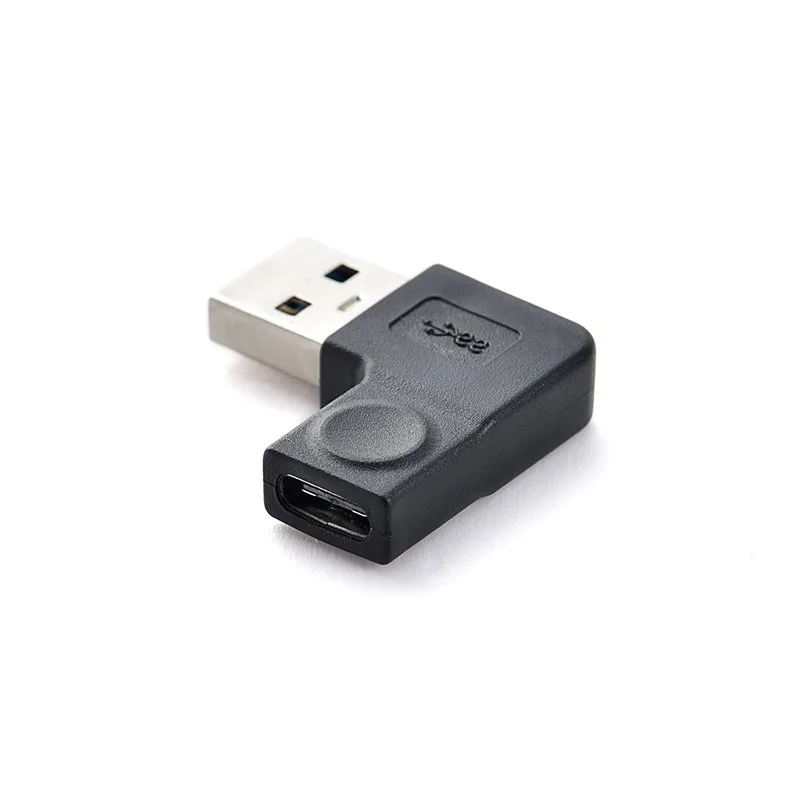 USB 30 90 grados macho a USB C hembra convertidor sincronización de datos de alta velocidad para PC Android