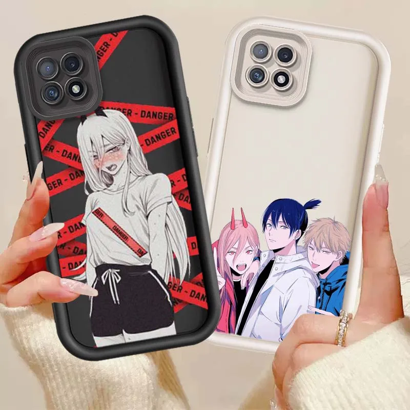 Funda Protectora para Teléfono con Diseño de Anime Chainsaw Man para OPPO A96 A58 A74 A78 A72 A53 A54S A94 A54 A16 A52 A57 A98 A76
