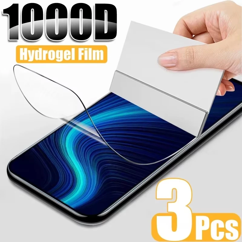 1-3 uds película de hidrogel de cobertura completa para Oppo Realme C20 C21 C12 C11 10 Pro C35 C31 C25 C17 C15 5G 9 8 7 6i 5 3 2 Protector de pantalla
