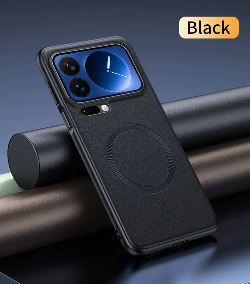 Para Xiaomi 17 Pro Max funda protectora de cuero magnética para Xiaomi 17 17 Pro alta calidad antihuellas antideslizante PC + TPU - imagen 3