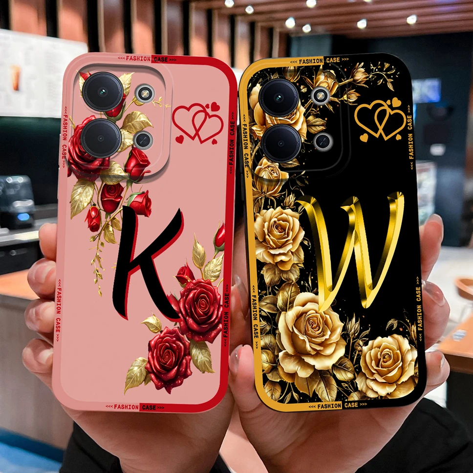 Para Redmi 15C 4G 5G Funda de teléfono letras creativas silicona líquida suave Funda de alta calidad para Redmi15C carcasa ligera anticaída