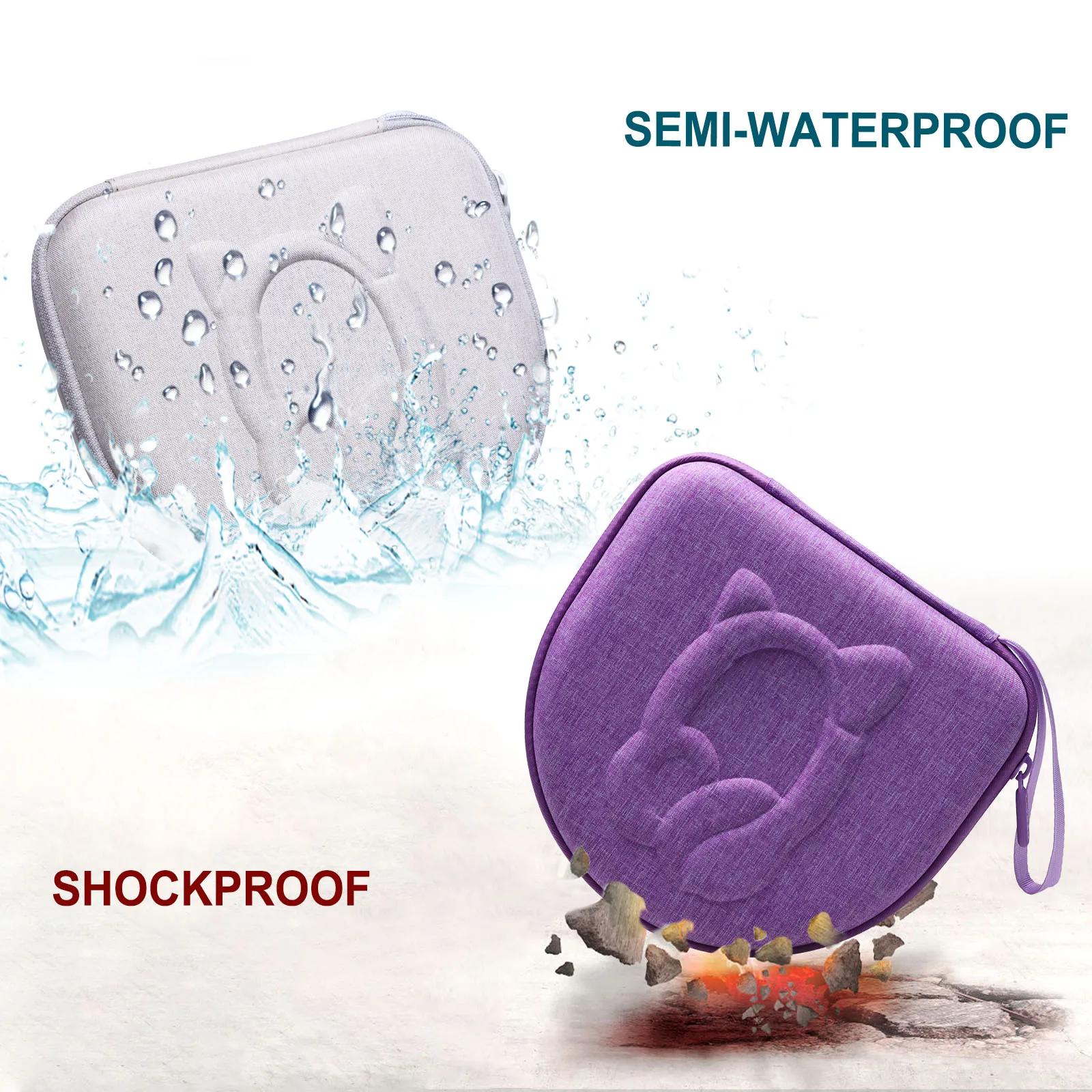 LTGEM Funda para auriculares para niños iClever Cat Ear Auriculares Bluetooth Bolsa de transporte de almacenamiento Accesorios para auriculares para niños - imagen 2