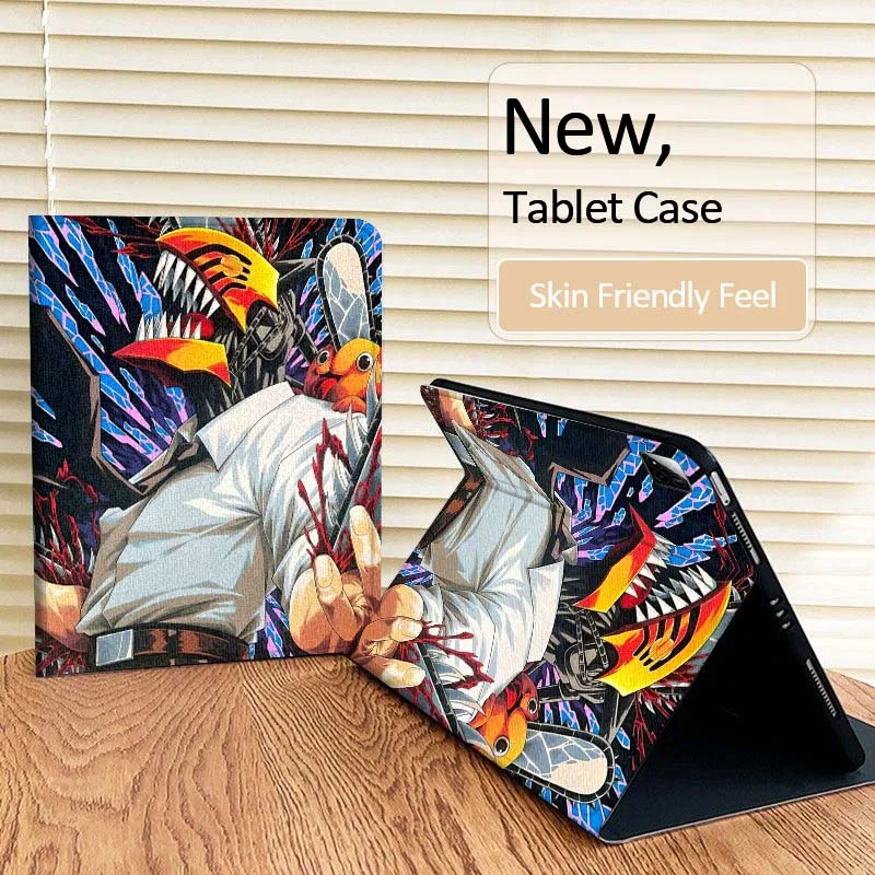 Motosierra hombre Anime Akd Denji para Xiaomi Redmi Mi Pad 2 4 5 6 6s 7 8 11 12,5 12,4 11,2 8,7 SE Pro Plus Max funda para tableta