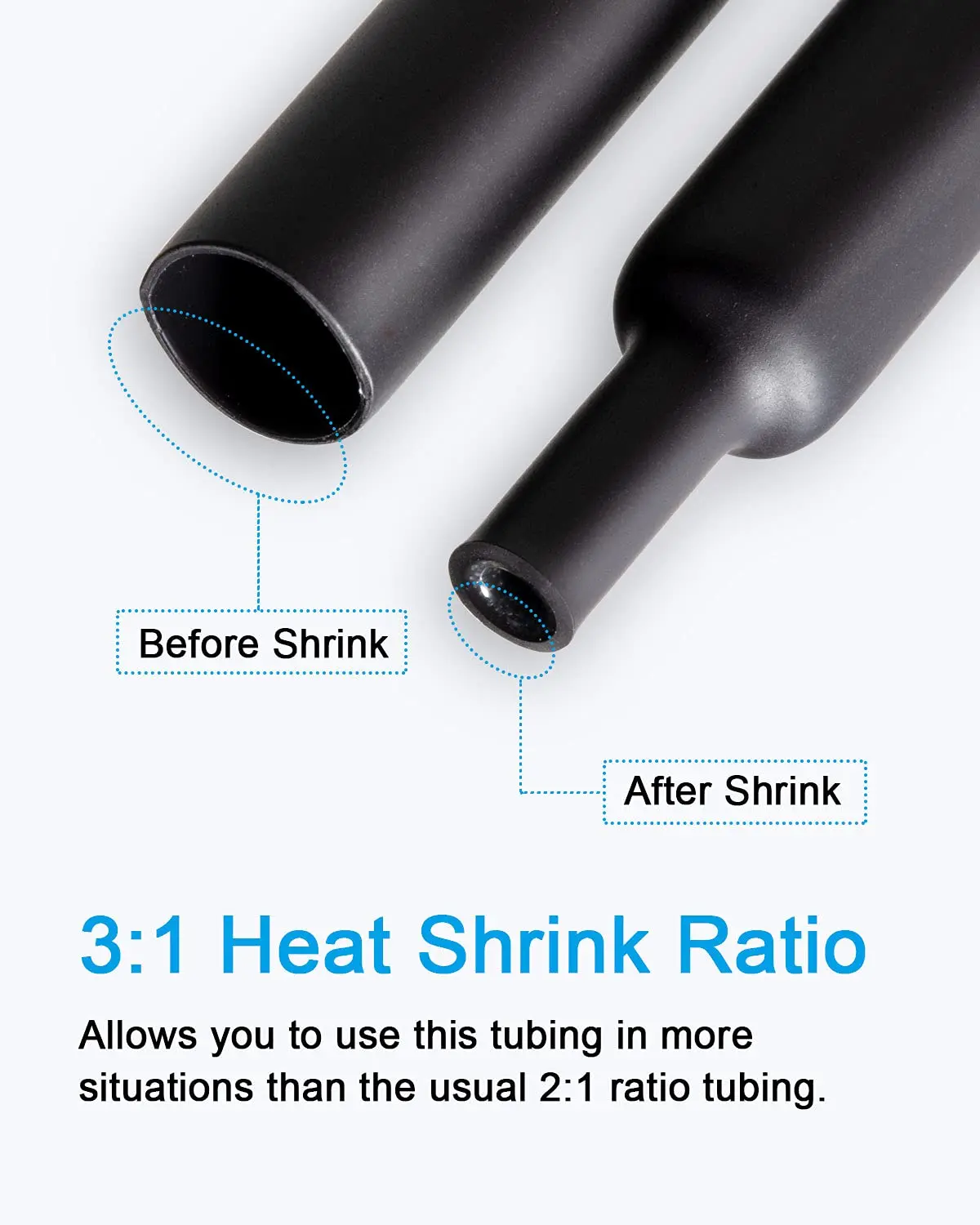 Kit de tubos termorretráctiles de 270 piezas - Forro adhesivo con relación 3:1, envoltura retráctil de grado marino - Tubo termorretráctil industrial automotriz - imagen 2