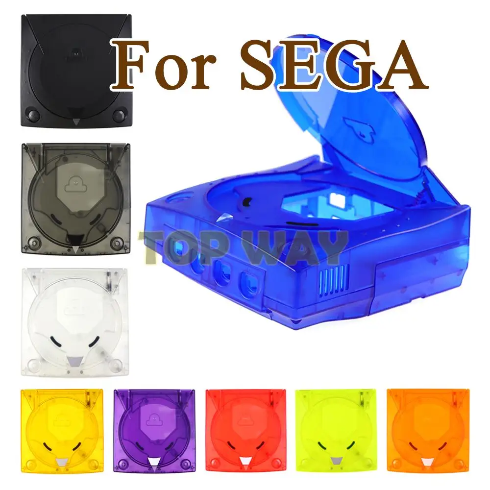 Funda protectora de consola de juegos, carcasa translúcida de repuesto para SEGA Dreamcast DC, accesorios para juegos, 1 unidad