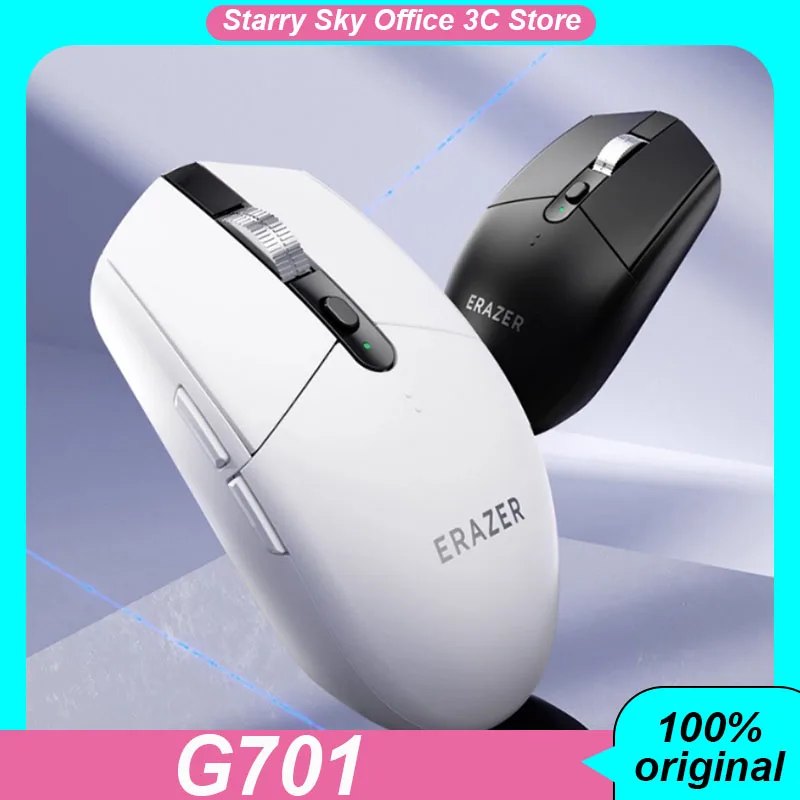 Nuevo Ratón de oficina G701, inalámbrico, multimodo, ligero, PAW3311, 500mAh, 12000DPI, PC, Esports, portátil, ratón para juegos