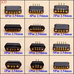 Pogo-conector magnético de 2,54mm, 2A DC, 2 pines, 3 pines, 4 pines, 5 pines, Pogopin macho, hembra, toma de corriente cc, 2P, 3P, 4P, 5P