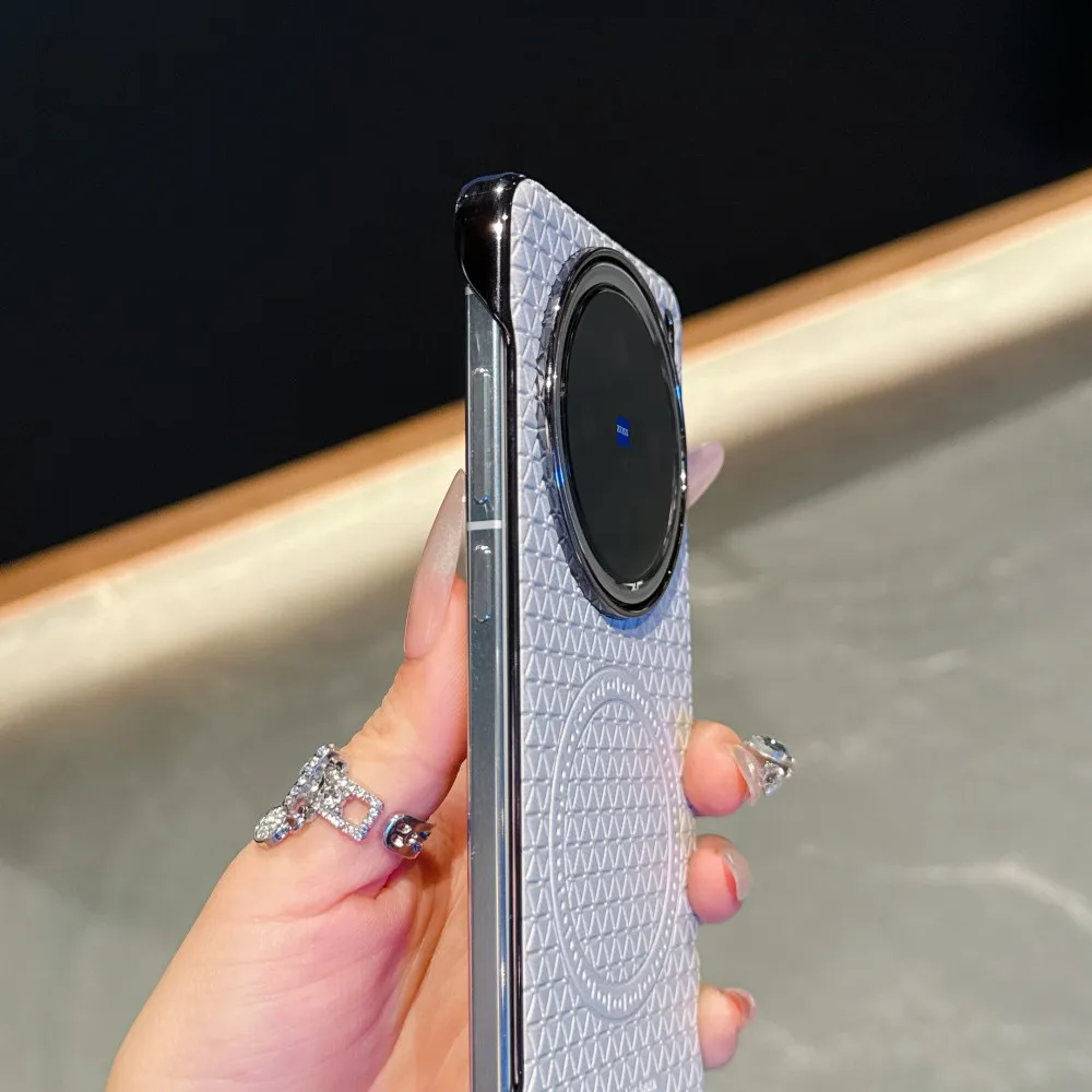 Para VIVO X200 Ultra funda de lujo PU delgada magnética carga inalámbrica funda protectora trasera para VIVO X200 Pro Mini X200S Shell - imagen 4