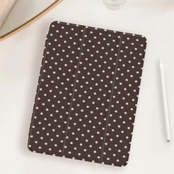 Funda minimalista para tableta de lunares marrones para iPad pro 10/11/2020/6th/7th /8th /Air 3rd/Air 4th/9th gen/Air 5th Gen 2022/Air 11