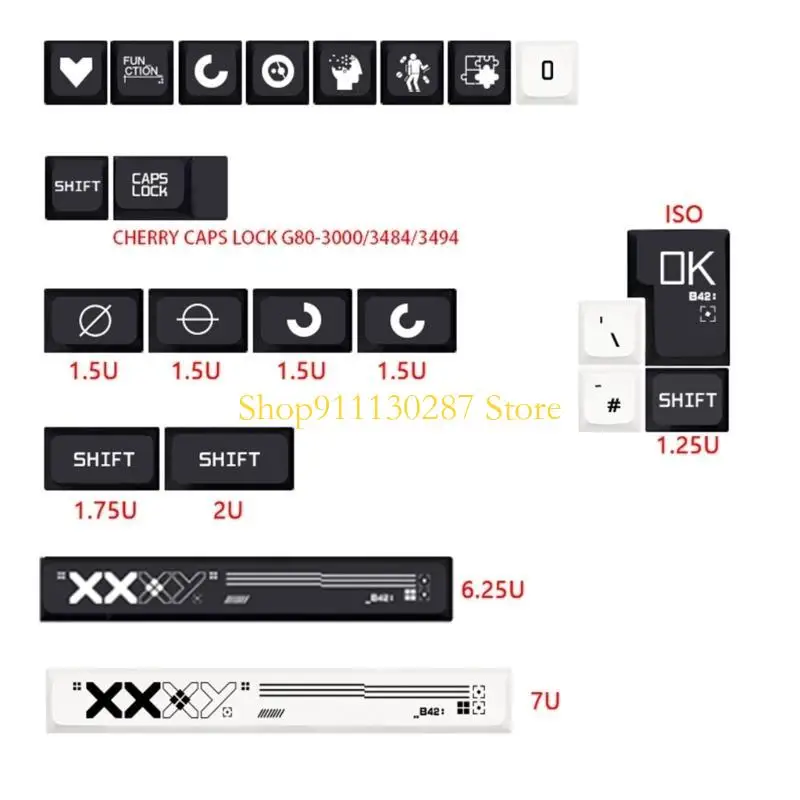 Juego teclas J1HC XDA CSgo para teclado 128 teclas Inglés/japonés/coreano/ruso - imagen 5