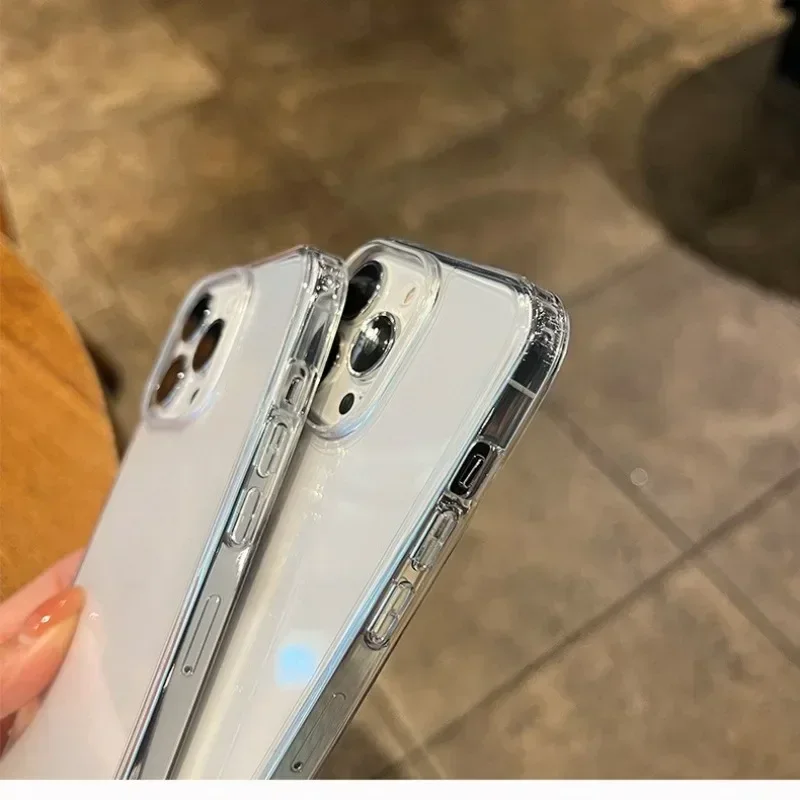 Funda de teléfono acrílica suave transparente de lujo para iPhone 16 15 Pro Max 11 12 13 14 15 Pro XS XR 7 8 Plus cubierta a prueba de golpes - imagen 5
