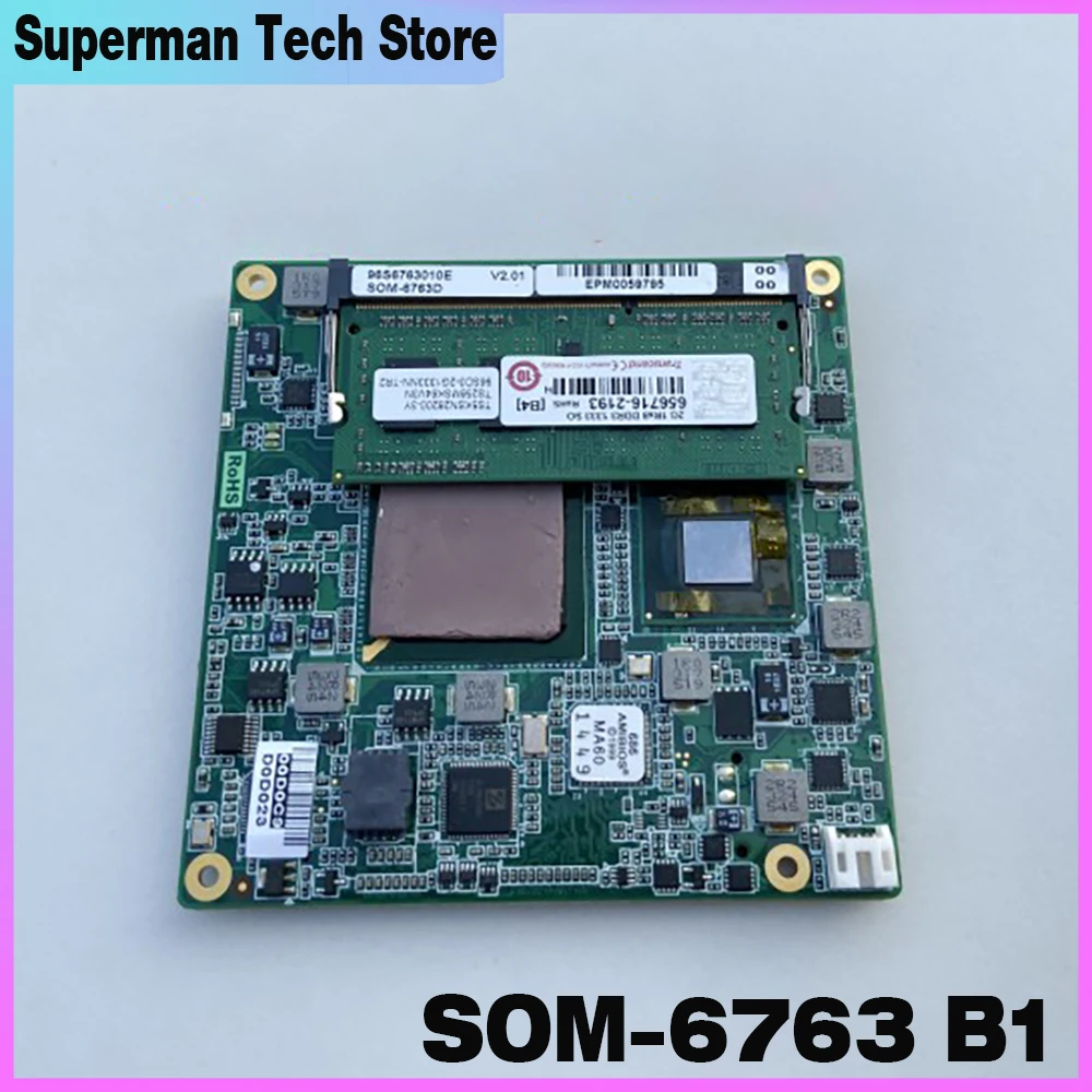 SOM-6763 B1 01-3 para placa base de Control Industrial Advantech, máquina de desmontaje original SOM-6763D - imagen 2