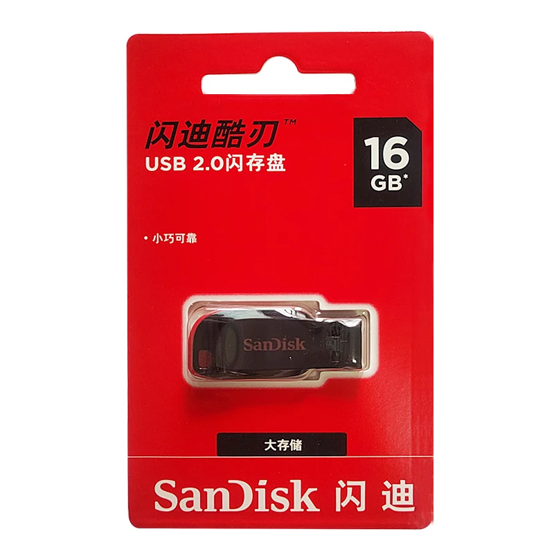 100% unidad Flash USB SanDisk Original de 64GB, disco USB de 32GB, 16GB, USB 2,0, Mini unidad de memoria Pendrive, memoria U para ordenador - imagen 5