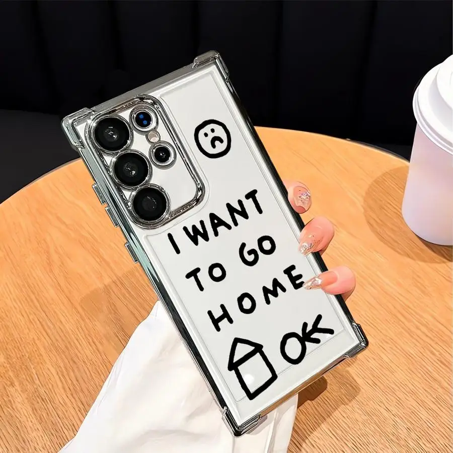 Funda para Samsung Galaxy S23 S21 Plus S25 Edge S24 S22 Ultra S20 FE Funda suave Quiero ir a casa - imagen 2