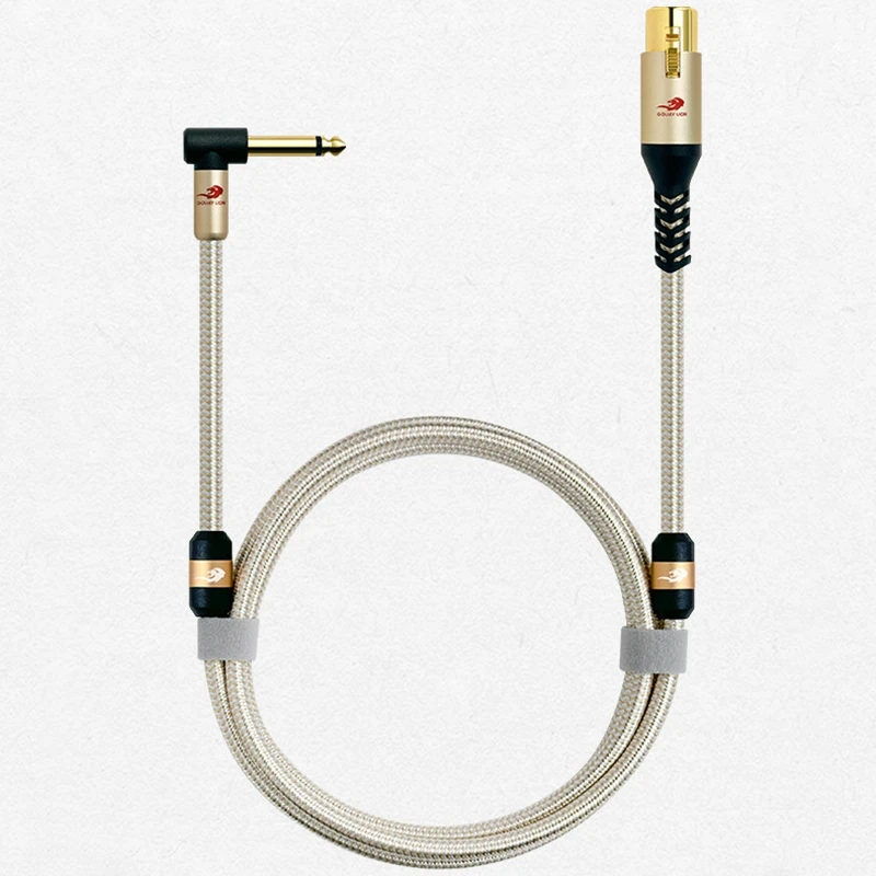 Cable de Audio SPC Premium, conector Regular hembra de 3 pines a conector TS MONO de 6,35mm para efectos de consola mezcladora, Cable de micrófono de 1M, 2M, 3M, 5M, 8M, 10M, 15M - imagen 3