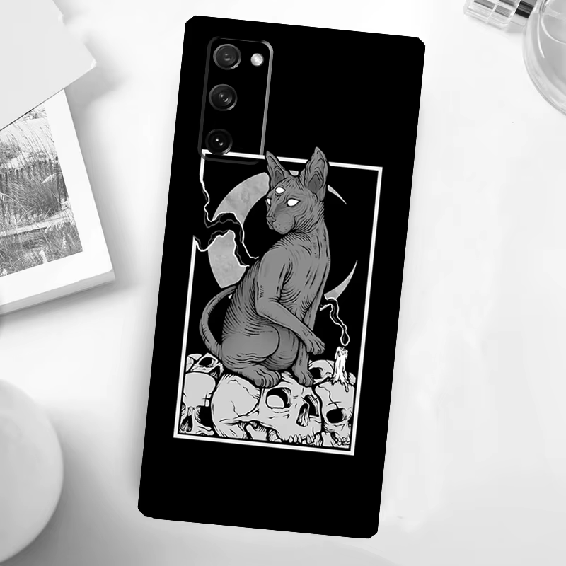 Funda satánica Sphynx para Samsung Galaxy S24, S23, S22 Ultra, S21, S20 FE, Note 10 Plus, Note 20, S8, S9, S10 - imagen 2