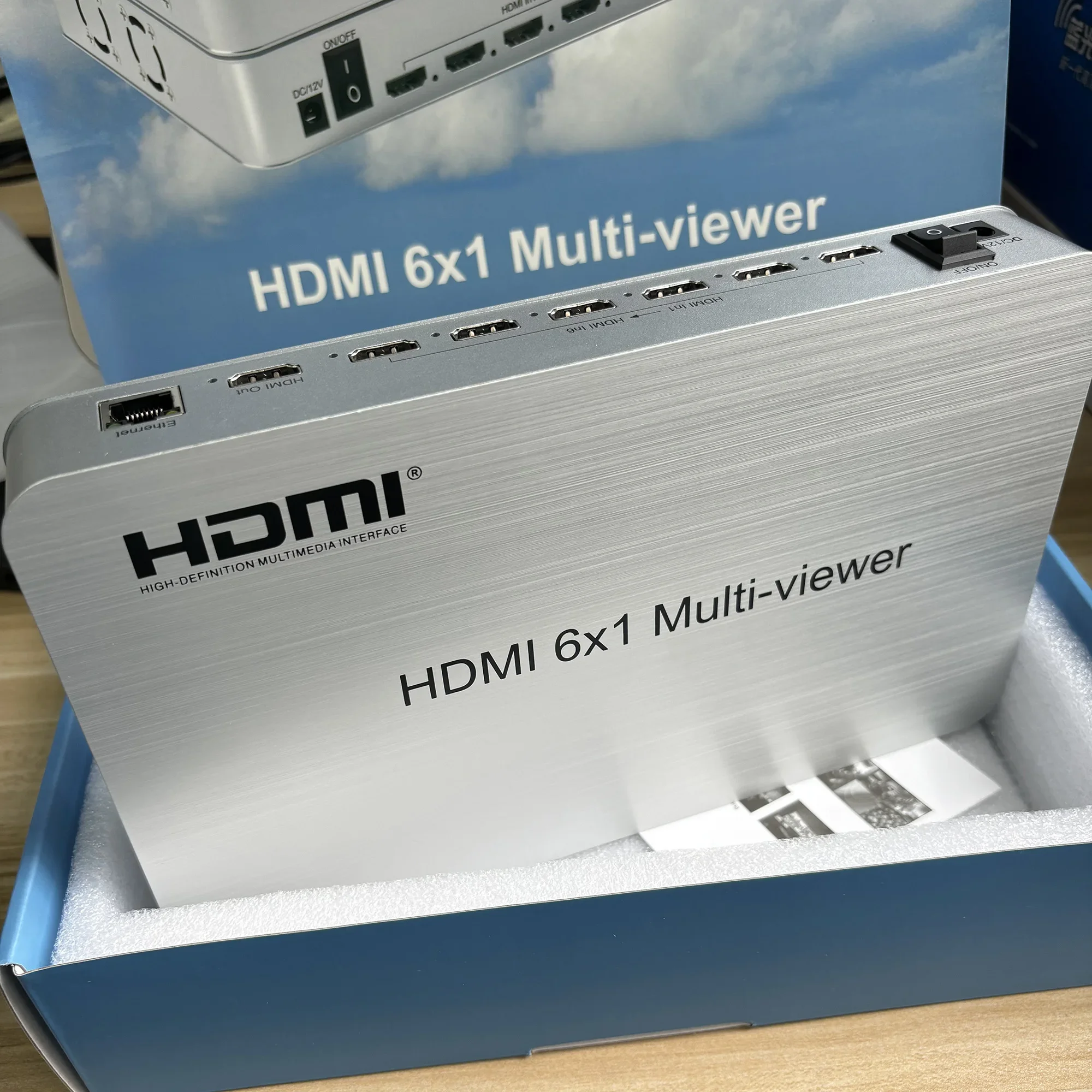 1080p 4K60 6x1 HDMI multivisor 6 canales divisor de pantalla de vídeo 4x1 Quad multivisor interruptor continuo compatible con PIP POP USB RS232 - imagen 2