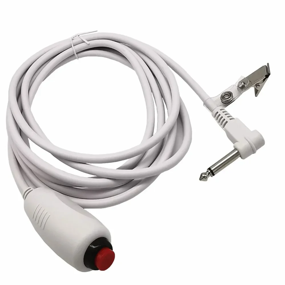 Cable de botón pulsador de 10 pies para estación de enfermera, cable de llamada de enfermera, Cable de enchufe de teléfono de 6,35mm y 1/4 "con Clip para sábanas de cama de 3m