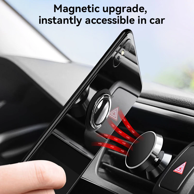 Nuevo soporte magnético para teléfono móvil, hebilla de anillo, soporte creativo, regalo, soporte General para coche perezoso, soporte giratorio creativo - imagen 3