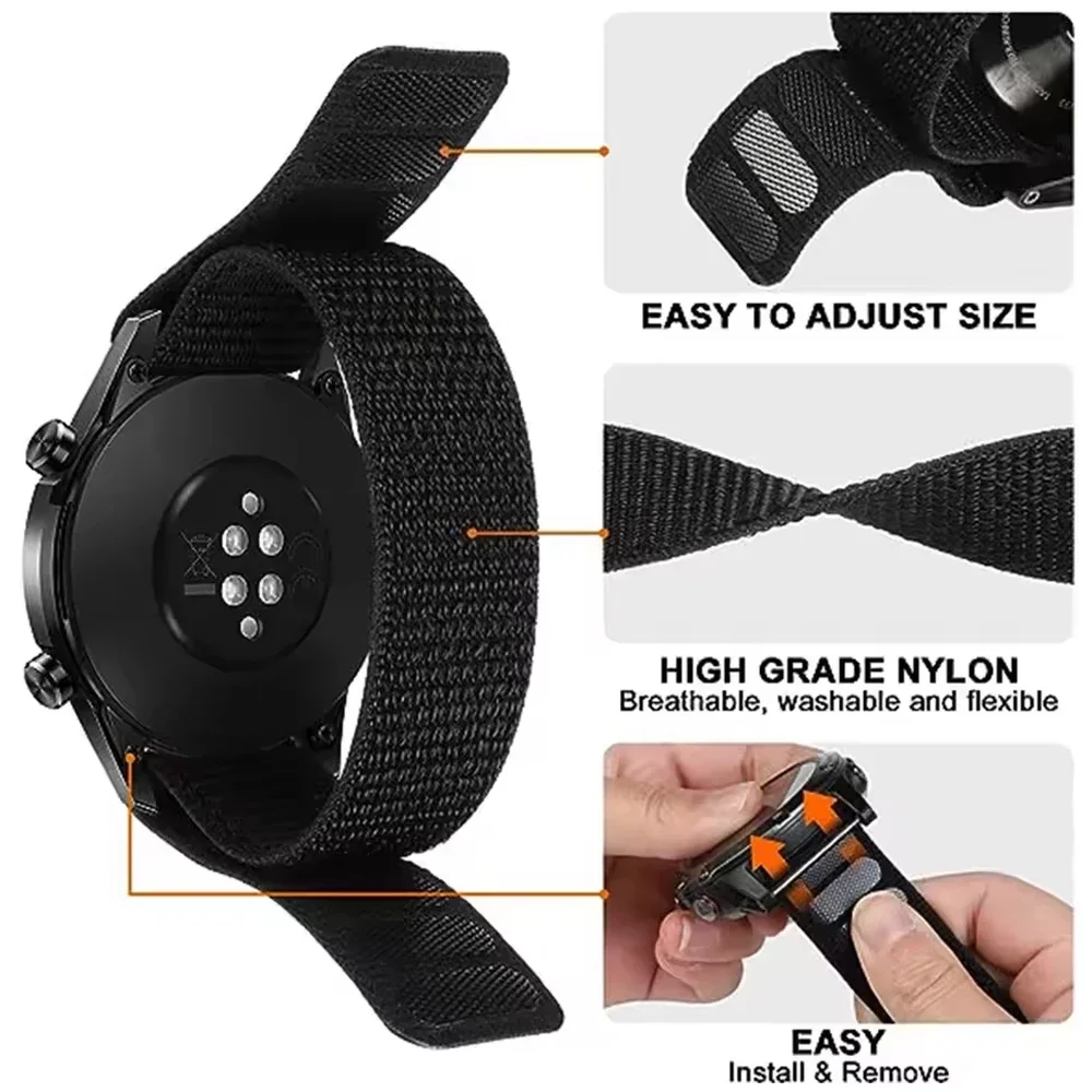 Correa de nailon con gancho de 26mm y 22mm para Garmin Fenix 8 Pro 47mm 51mm/7X 7/6X 6/5 5X Puls/Enduro 3/Epix Pro pulsera trenzada QuickFit - imagen 3