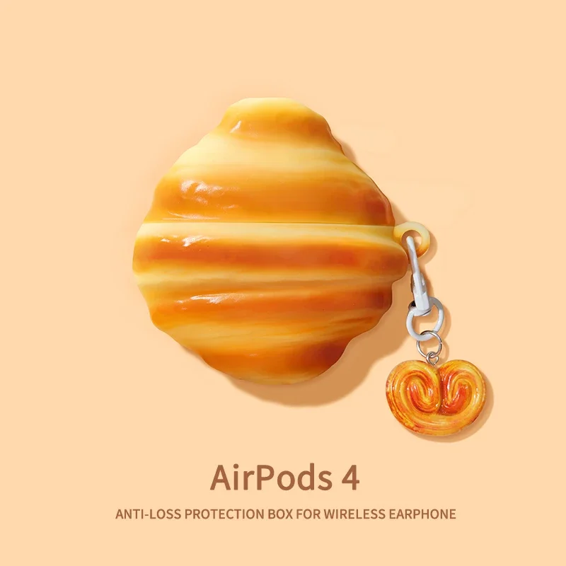 2025 nueva funda protectora para galletas de Chocolate con forma de Donut y pan tostado para Apple AirPods Pro3 Generation - imagen 2