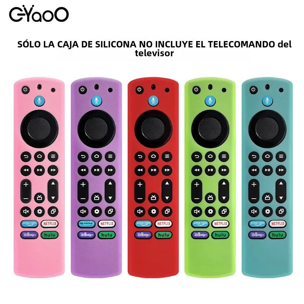 Funda de silicona para mando a distancia Fire TV Stick 4K Max 2a generación Fire TV Omni Series remoto con cordón que brilla en la oscuridad