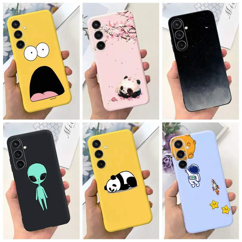 Para Samsung Galaxy A55 funda A15 A25 A35 5G elegante caramelo pintado cubierta suave TPU funda de teléfono para Samsung A15 Galaxy A25 2023 Shell