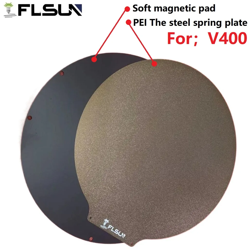 FLSUN V400 combinación de cama caliente accesorios de impresora 3D última versión 24V 310mm calefacción almohadilla magnética suave piezas de placa al por mayor
