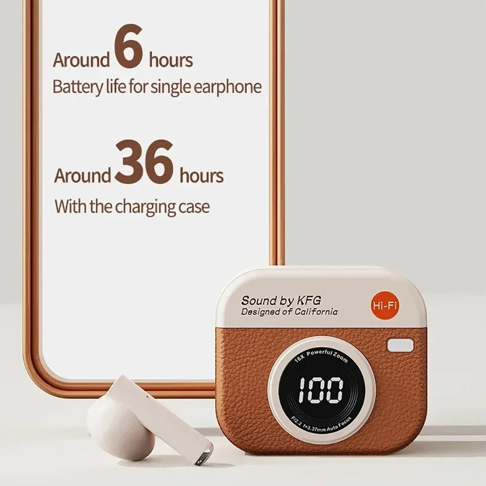 Auriculares Bluetooth 5,4, intrauditivos con reducción de ruido, inalámbricos deportivos, pantalla LED, estéreo HiFi, resistentes al agua - imagen 2