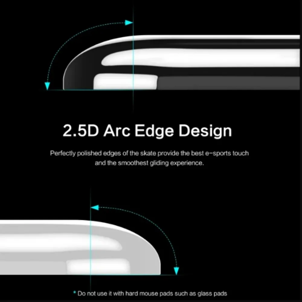 Patines de ratón de cristal para Logitech MX Master 3/3s, almohadillas para pies de ratón, accesorios para ratón con borde curvo 2.5D, suaves y duraderos - imagen 5