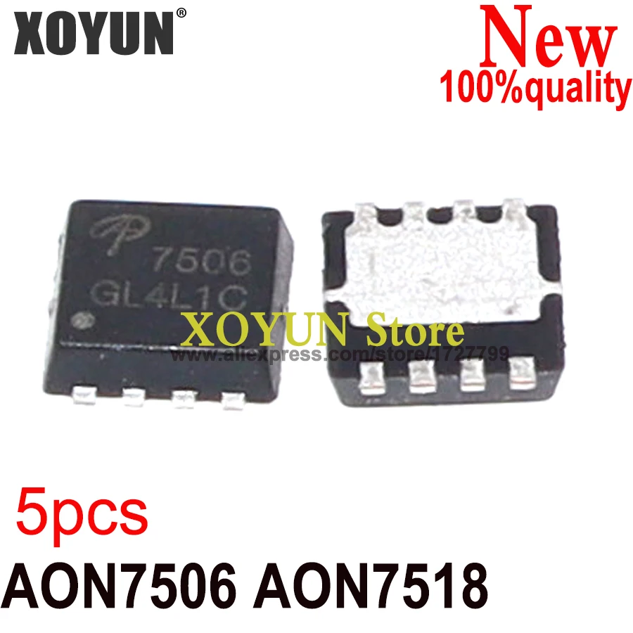 (5 piezas) 100% nuevo AON7506 AO7506 7506 AON7518 AO7518 7518 QFN-8 Chipset