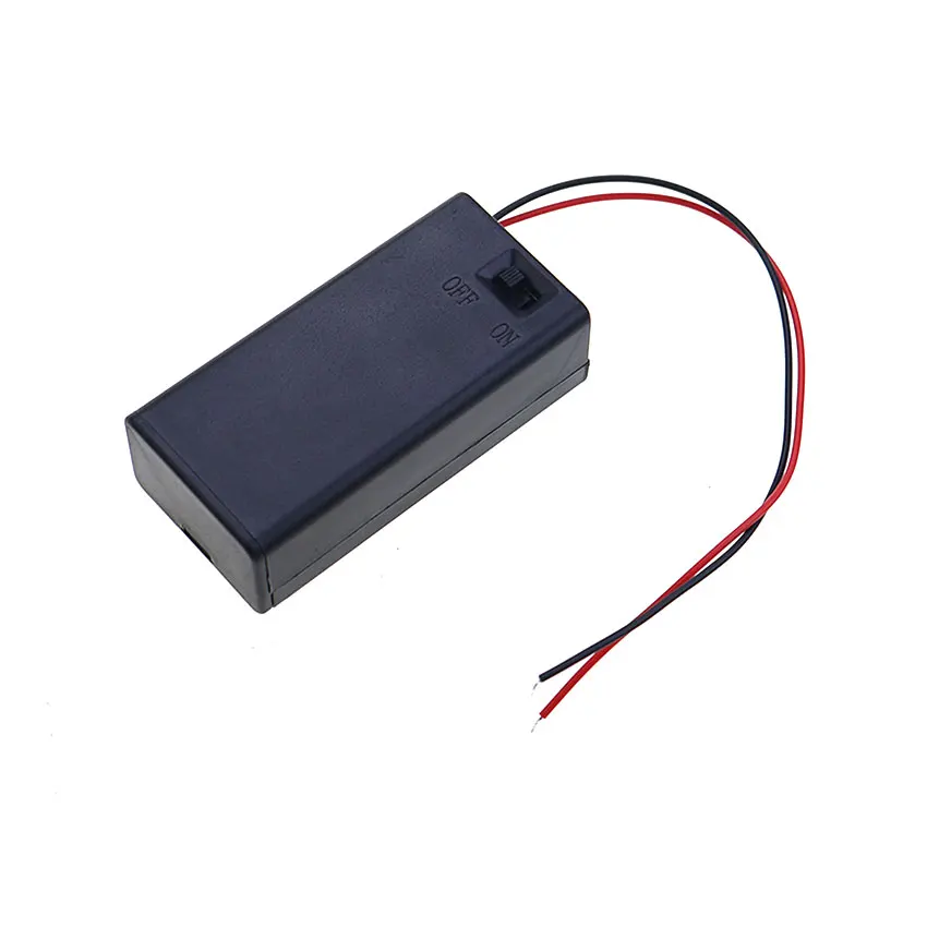 JCD 1 Uds. Cable de hebilla de batería de 9V soporte de batería de 9 voltios con enchufe macho DC 5,5*2,1mm cartucho de batería cable de plomo tapa de batería cuadrada - imagen 4