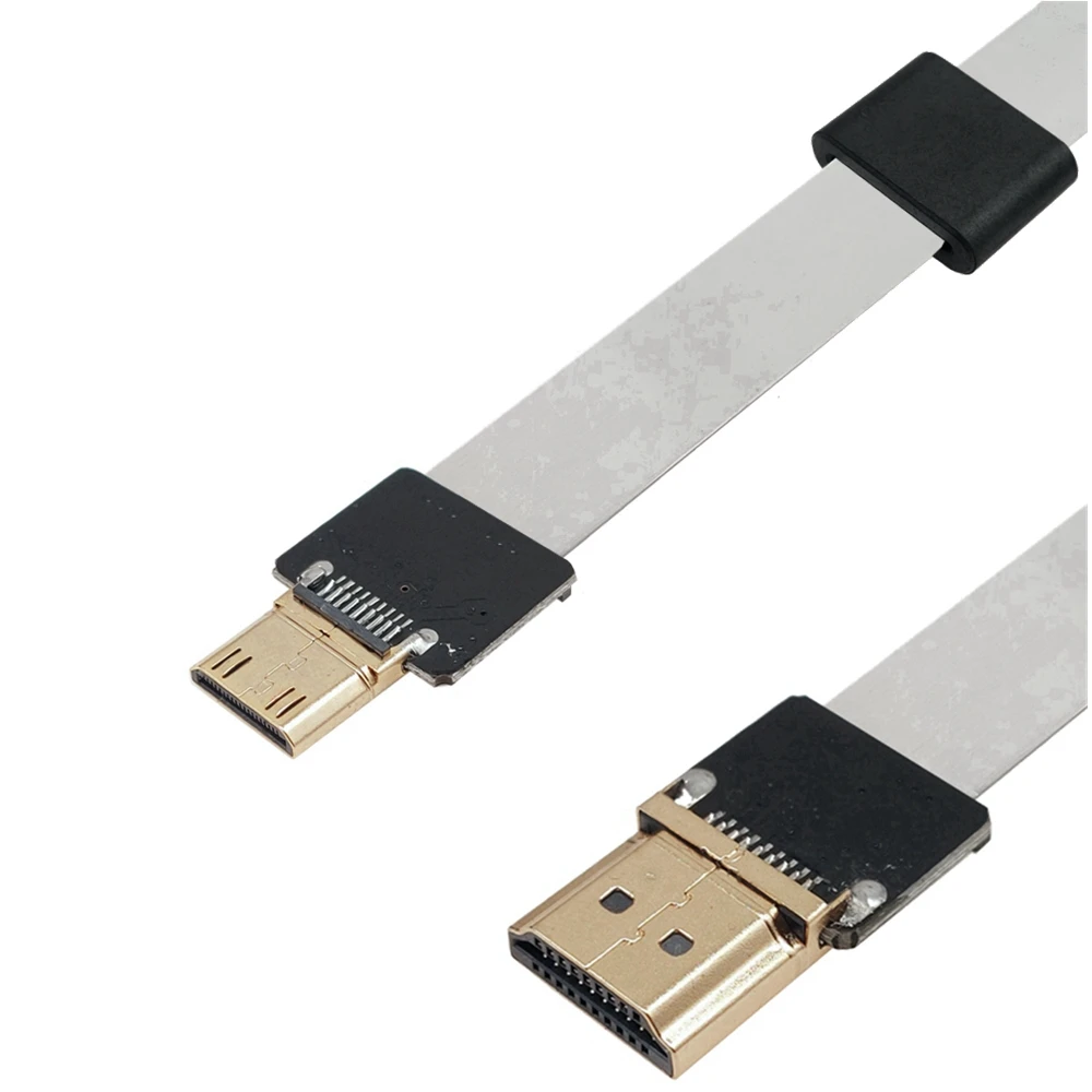 Estabilizador de giroscopio de cable de cinta de alta definición de 0,05 M-1M para DSLR estándar HDMI a Micro HDMI MINI cable suave