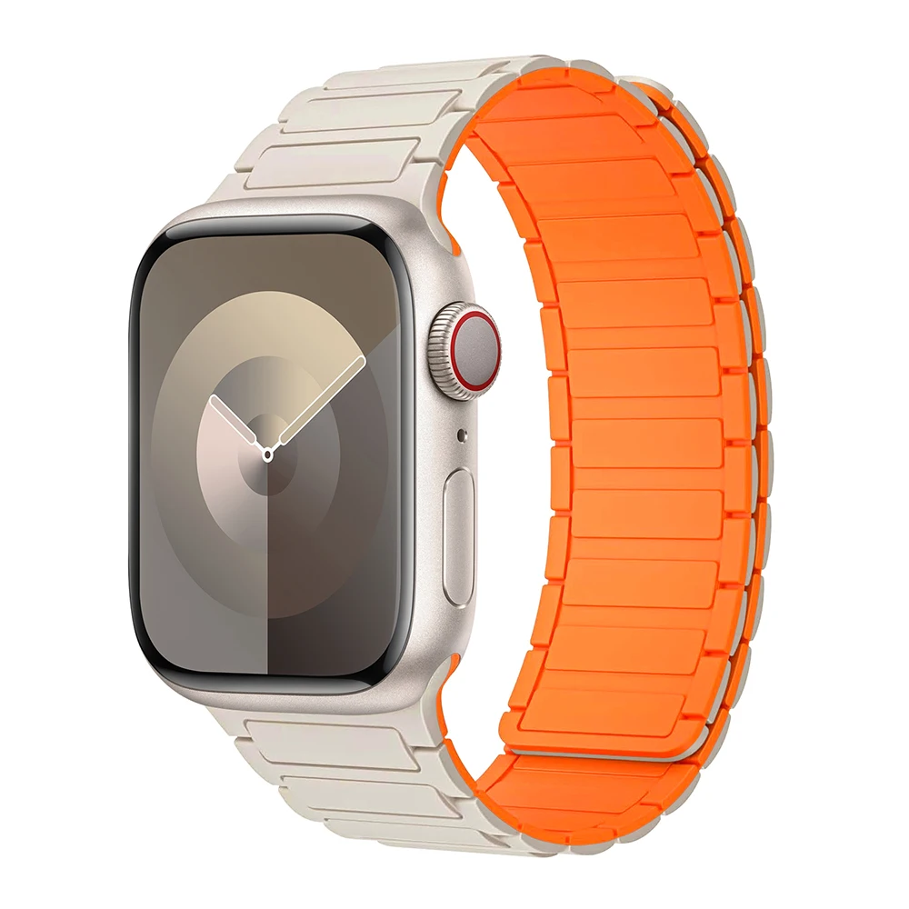 Correa de bucle magnético para Apple Watch ultra2 3 Band 44mm 40mm 49mm 45mm 41mm 46mm pulsera de silicona iWatch Series 10 9 8 7 3 Se 11 - imagen 2
