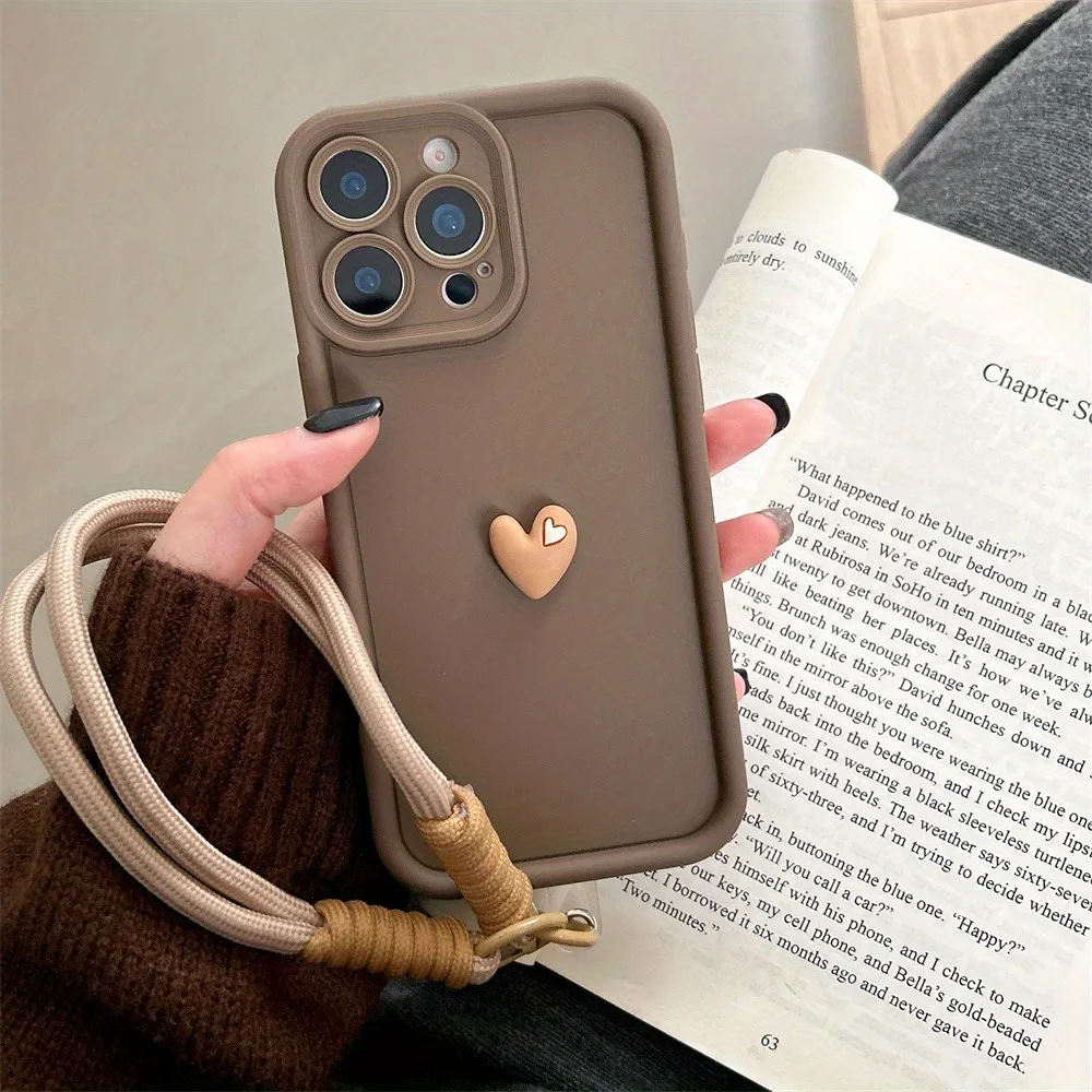 Funda de teléfono con cuerda y cordón suave con corazón de amor 3D para Xiaomi Redmi Note 14 13 12 Pro Plus 5G 13 12S 11S 11 Redmi 12 14C, funda de silicona - imagen 5