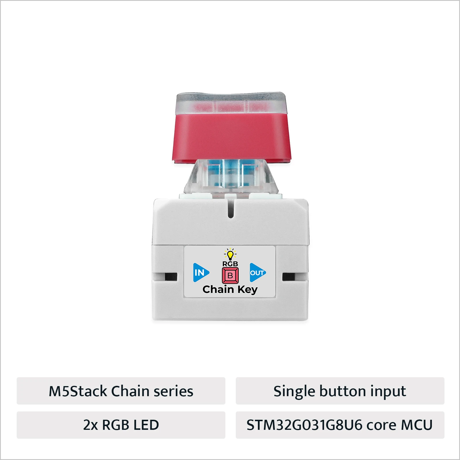 Botón de llave mecánica de cadena oficial M5Stack (STM32G031) - imagen 5