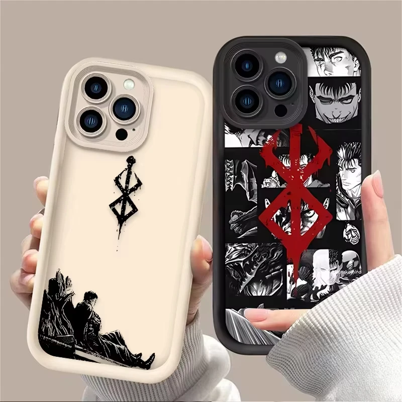 Funda de teléfono Cool B-Berserks de cómics para iPhone 17 16e 16 15 14 13 12 11 Pro Max XS Max XR 17Air, funda trasera de silicona a prueba de golpes